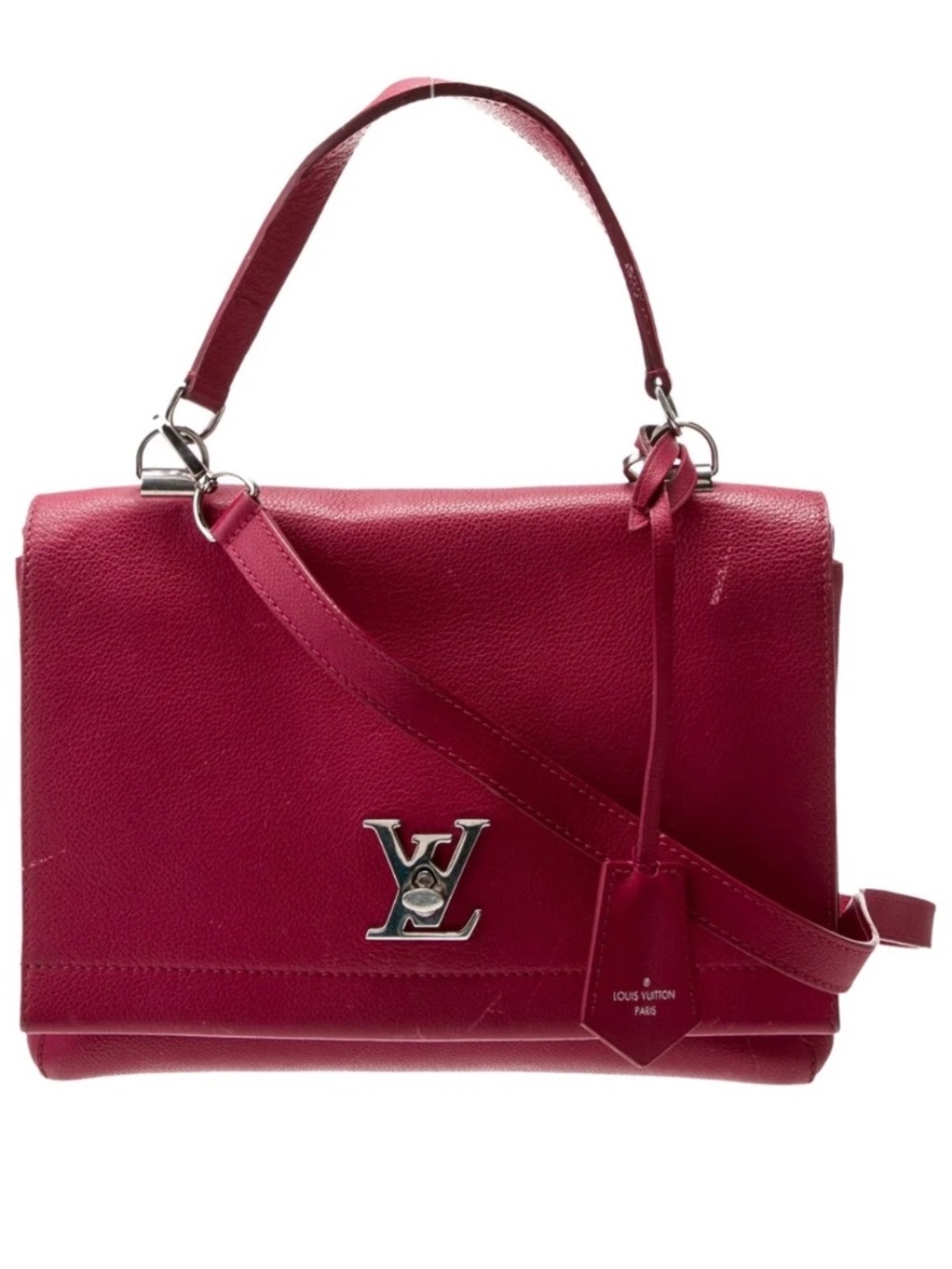 Louis Vuitton leather lock me in red